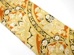 アンティーク　花更紗模様織り出し袋帯（材料）